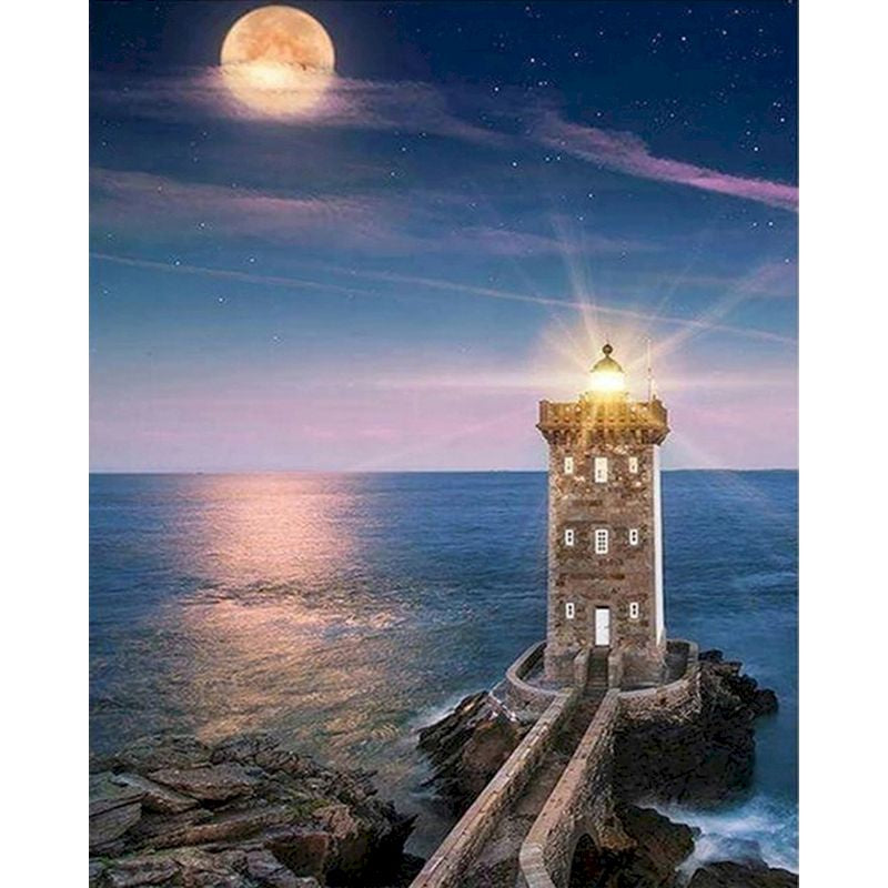 Lighthouse by Moonlight
